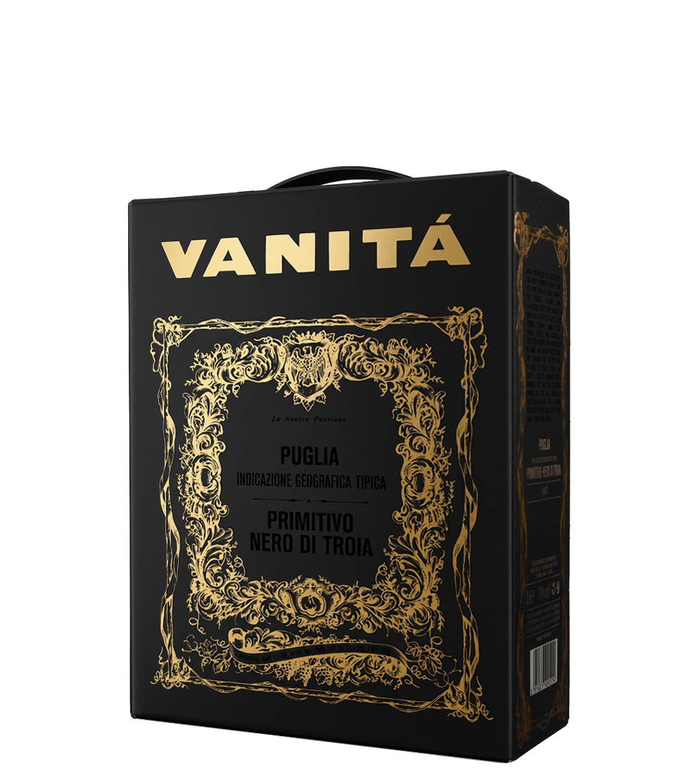 VANITA Primitivo-Nero di Troia červené 13,00% 3,00l (Bag‑in‑Box)
