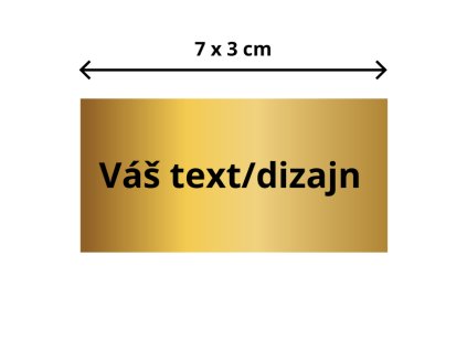 Štítok malý do 7 × 3 cm – vlastný text / dizajn (Z / S / B)