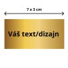Štítok malý do 7 × 3 cm – vlastný text / dizajn (Z / S / B)