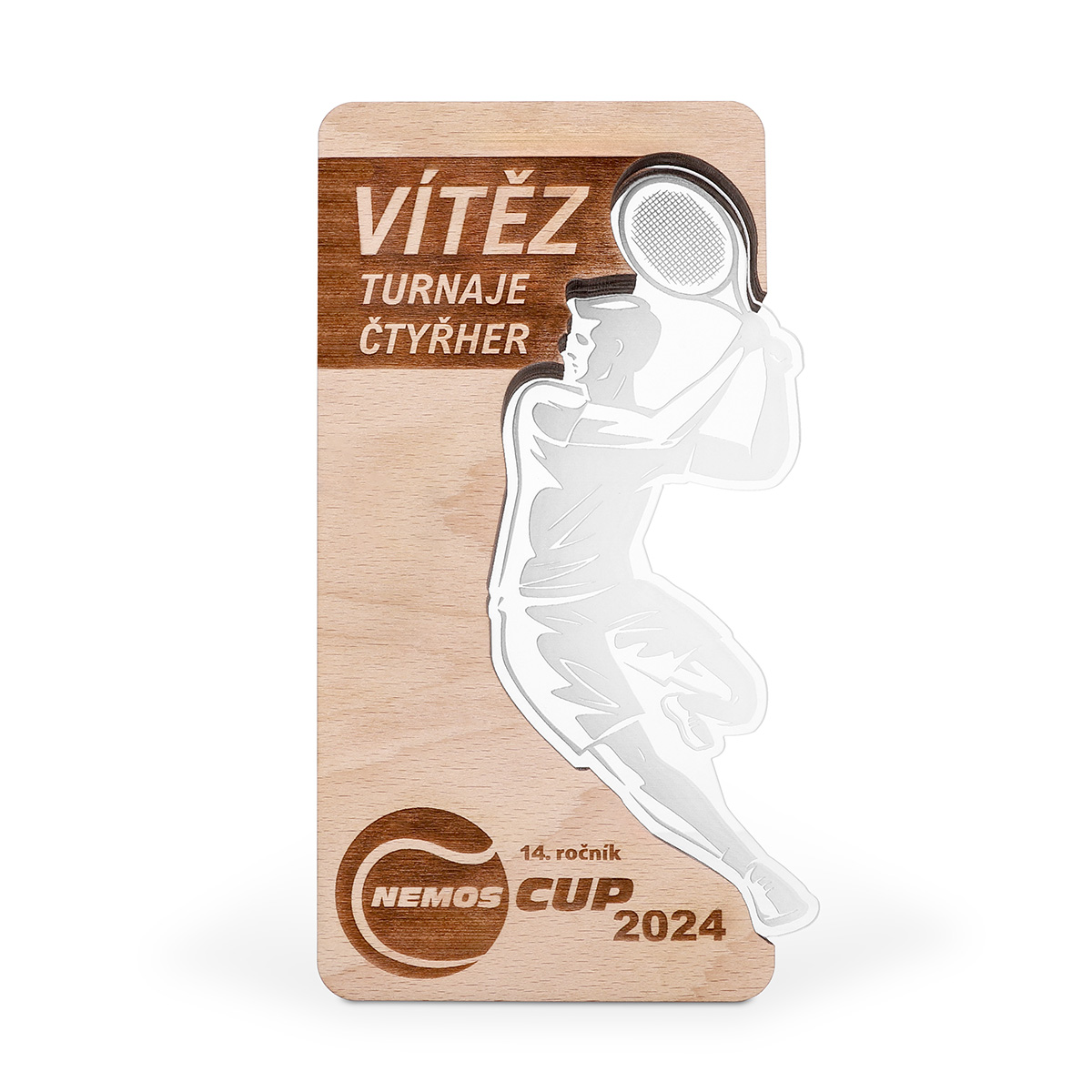 Trofej s akrylátem a libovolnou siluetou