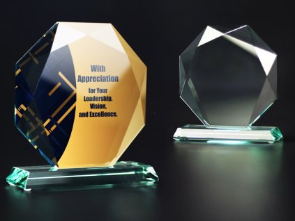 Glass Trophy G020 with box (Výška 19 cm)