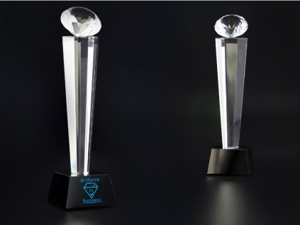 Glass Trophy C077 with box (Výška 28 cm)