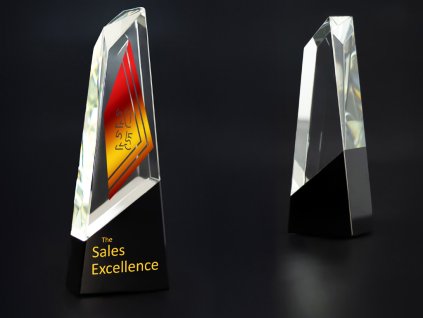 Glass Trophy C078 with box (Výška 28 cm)