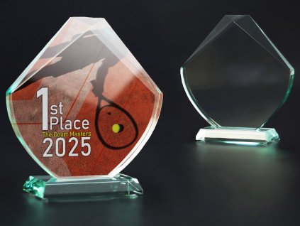 Glass Trophy G049 with box (Výška 22 cm)