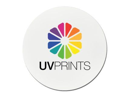 Metal emblem white with print