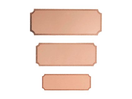 Label aluminium engraving BRONZE