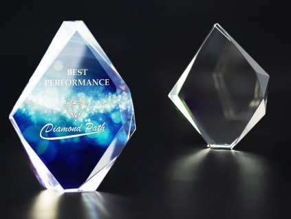 Glass Trophy C036 with box (Výška 19 cm)