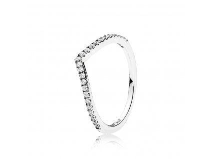 Třpytivý stříbrný prsten PANDORA 196316CZ-56