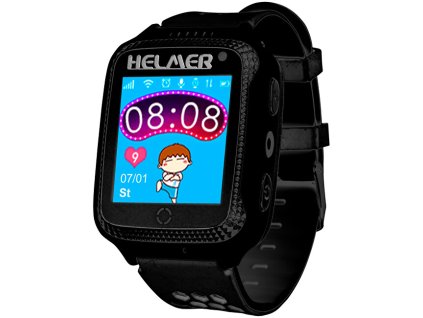 Chytré dotykové hodinky s GPS lokátorem a fotoaparátem - LK 707 černé