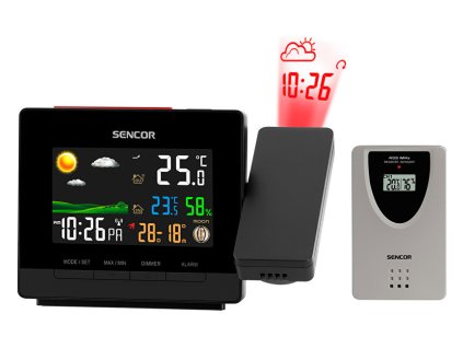 Meteorologická stanice s projekcí a bezdrátovým snímačem SWS 5400