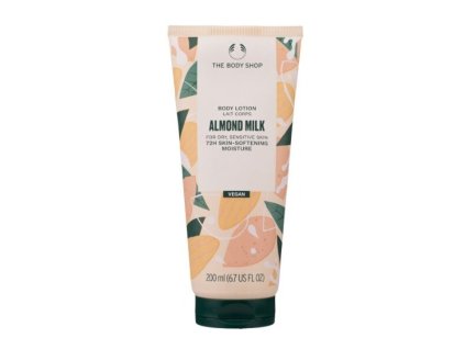 the body shop telove mleko pro suchou a citlivou pokozku almond milk body lotion 200 ml 14948661122312