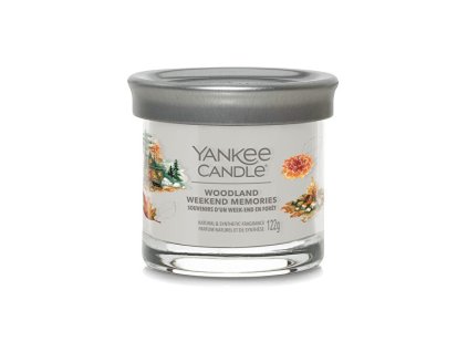 yankee candle aromaticka svicka signature tumbler maly woodland weekend memories 122 g 14971276061045
