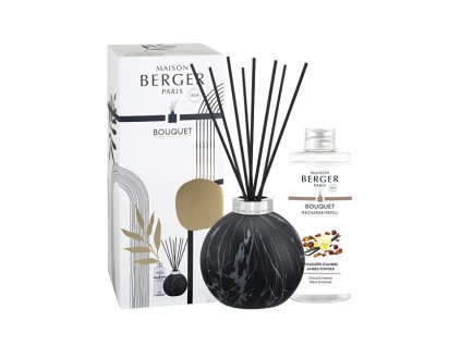 maison berger paris darkova sada aroma difuzer marbrure black napln amber powder 180 ml 14988534104312