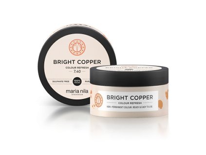 Jemná vyživující maska bez permanentních barevných pigmentů 7.40 Bright Copper (Colour Refresh Mask) (Objem 750 ml)