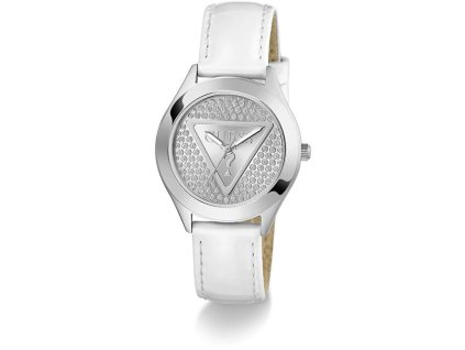 guess ladies white silver tone analog watch gw0745l3 14988941122256
