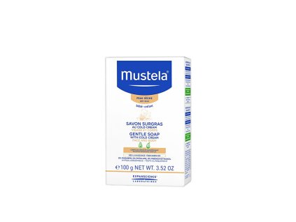 mustela detske jemne mydlo na tvar a telo gentle soap with cold cream 100 g 14775363112653