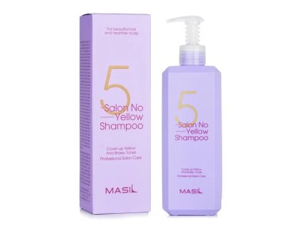 Fialový šampon neutralizující žluté tóny 5 (Salon No Yellow Shampoo) (Objem 500 ml)