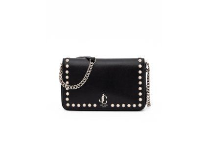 Černá kožená crossbody kabelka