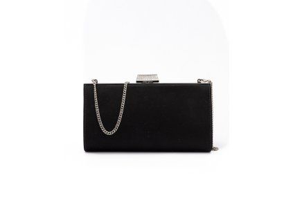 Černá saténová crossbody kabelka