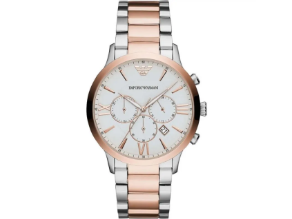 Stříbrný a hodinky Bronze Steel Chronograph