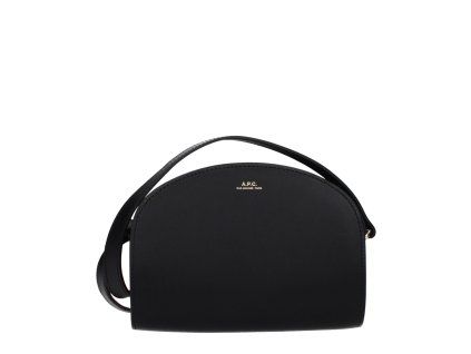 Černá kožená crossbody kabelka