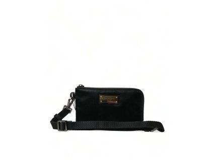 Černá nylonová plaketa s logem Keyprsten Pouch Clutch Bag