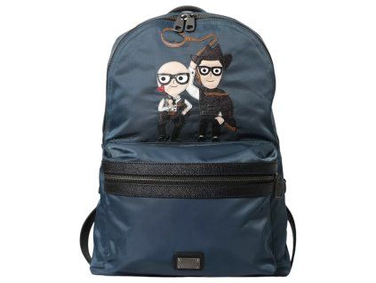 Modrá nylonová #DGFamily Patch Pánský batoh na batoh