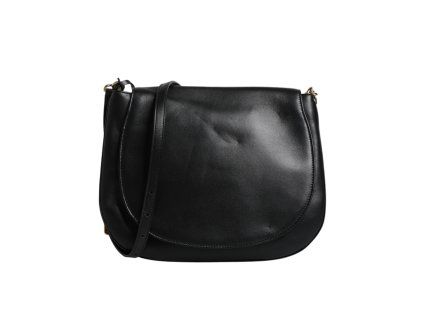 Černá kožená taška přes rameno