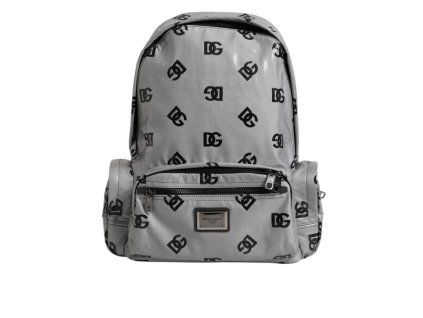 Polyesterová šedá černá taška na batoh DG Logo Plaque