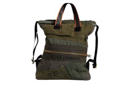 Vojenská zelená patchworková taška na batoh