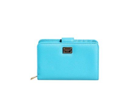 Světle modrá kožená peněženka Continental Clutch