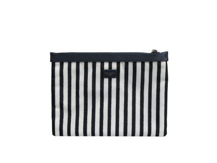 Černobílé pruhované logo Plaque Clutch Borse Pouch Bag