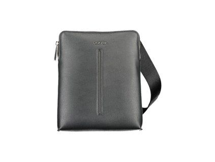 Černá polyuretanová pánská taška přes rameno