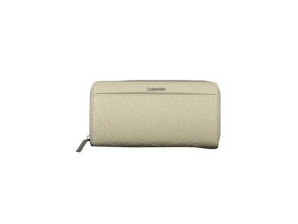 Béžová polyuretanová dámská peněženka