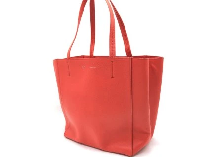 Kabelka Cabas Phantom Red z oblázkové kůže