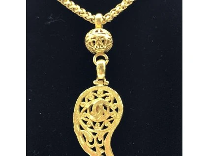 Zlatý Plated Coco Mark Náhrdelník