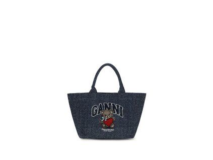 Modrá bavlněná taška přes rameno