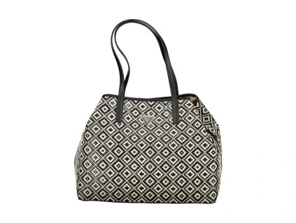 Dámská kabelka z černého polyuretanu