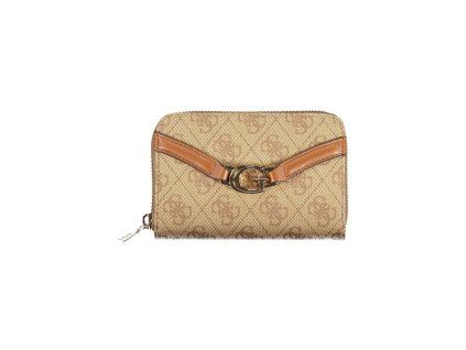 Béžová polyuretanová dámská peněženka