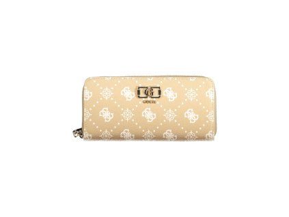 Béžová polyuretanová dámská peněženka