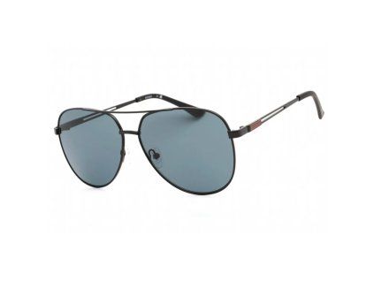 Černé kovové sluneční brýle