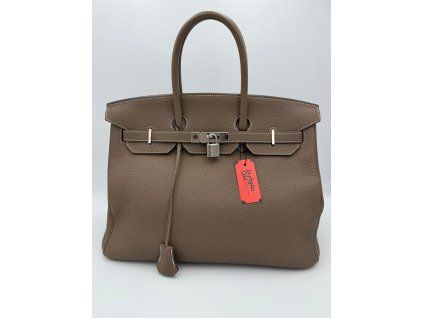 HERMÈS BIRKIN 35 Clepánská Kabelka Etoupe