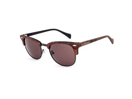 Hnědé kovové sluneční brýle