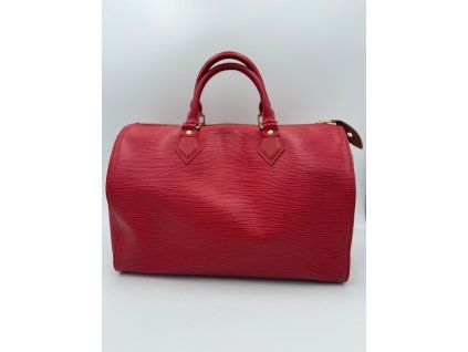 Červená kabelka LOUIS VUITTON Speedy 35 EPI