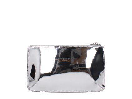 Šedá kožená taška se spojkou