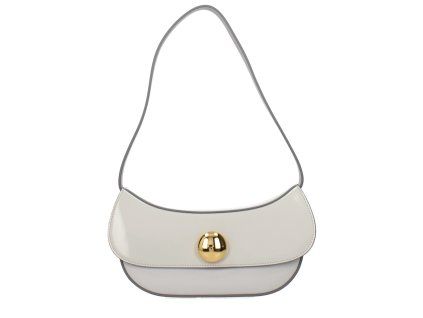 Šedá kožená taška přes rameno