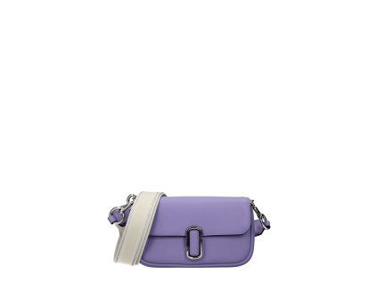 Fialová kožená crossbody kabelka
