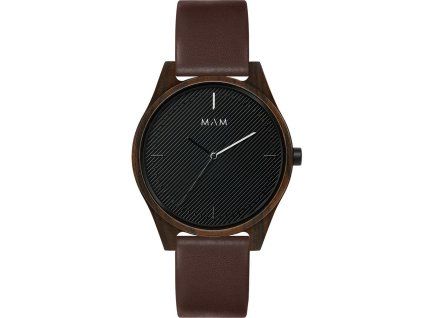 Hnědé kožené společenské hodinky