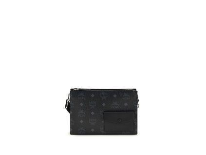 Černá kožená taška přes rameno Bos Taurus