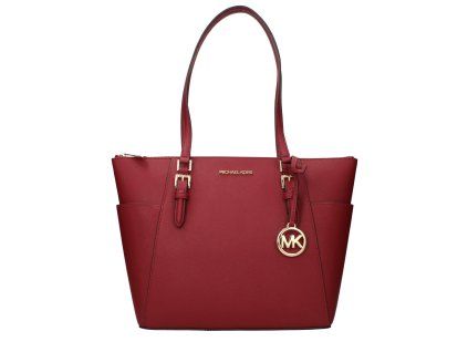 Červená kožená taška přes rameno